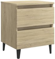 SHUMEE Nočný stolík dub sonoma 40 × 35 × 50 cm drevotrieska, 805875 - Nočný stolík