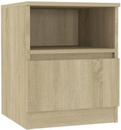 SHUMEE Sonoma oak bedside table 40 × 40 × 50 cm chipboard, 806163 - Night Stand