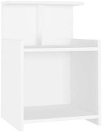 SHUMEE Noční stolek bílý 40 × 35 × 60 cm dřevotříska, 806175 - Noční stolek