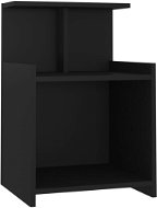SHUMEE Nočný stolík čierny 40 × 35 × 60 cm drevotrieska, 806177 - Nočný stolík