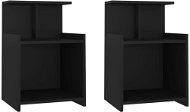 SHUMEE - Nočné stolíky 2 ks čierne 40 × 35 × 60 cm drevotrieska, 806178 - Nočný stolík