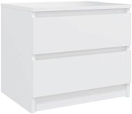 SHUMEE - Nočný stolík biely 50 × 39 × 43,5 cm drevotrieska, 806193 - Nočný stolík
