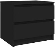 SHUMEE Nočný stolík čierny 50 × 39 × 43,5 cm drevotrieska, 806195 - Nočný stolík