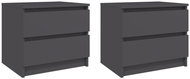 SHUMEE Noční stolky 2 ks šedé 50 × 39 × 43,5 cm dřevotříska, 806198 - Noční stolek