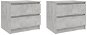 SHUMEE Nočné stolíky 2 ks betónovo sivé 50 × 39 × 43,5 cm drevotrieska, 806202 - Nočný stolík