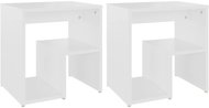 SHUMEE Bedside tables 2 pcs white 40 × 30 × 40 cm chipboard, 806329 - Night Stand