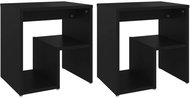 SHUMEE Noční stolky 2 ks černé 40 × 30 × 40 cm dřevotříska, 806331 - Noční stolek