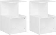SHUMEE Nočné stolíky 2 ks biele 35 × 35 × 55 cm drevotrieska, 806347 - Nočný stolík