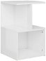 SHUMEE Nočný stolík biely s vysokým leskom 35 × 35 × 55 cm drevotrieska, 806358 - Nočný stolík