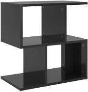 SHUMEE Noční stolek černý s vysokým leskem 50 × 30 × 51,5 cm dřevotříska, 806378 - Noční stolek