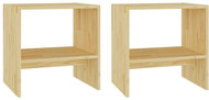 SHUMEE Bedside tables 2 pcs 40 × 30,5 × 40 cm solid pine wood, 808054 - Night Stand
