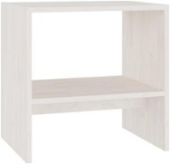 SHUMEE Noční stolek bílý 40 × 30,5 × 40 cm masivní borové dřevo, 808055 - Noční stolek
