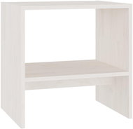 SHUMEE Noční stolek bílý 40 × 30,5 × 40 cm masivní borové dřevo, 808055 - Night Stand