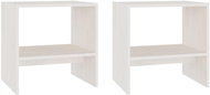 SHUMEE Noční stolky 2 ks bílé 40 × 30,5 × 40 cm masivní borové dřevo, 808056 - Night Stand