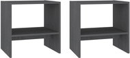 SHUMEE Noční stolky 2 ks šedé 40 × 30,5 × 40 cm masivní borové dřevo, 808058 - Night Stand