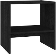 SHUMEE Noční stolek černý 40 × 30,5 × 40 cm masivní borové dřevo, 808061 - Noční stolek