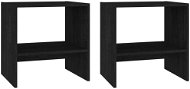 SHUMEE Noční stolky 2 ks černé 40 × 30,5 × 40 cm masivní borové dřevo, 808062 - Noční stolek