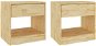 SHUMEE Nočné stolíky 2 ks 40 × 31 × 40 cm masívne borovicové drevo, 808064 - Nočný stolík