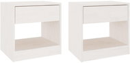 SHUMEE Noční stolky 2 ks bílé 40 × 31 × 40 cm masivní borové dřevo, 808066 - Night Stand