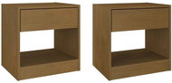 SHUMEE Noční stolky 2 ks medově hnědé 40 × 31 × 40 cm masivní borovice, 808070 - Night Stand