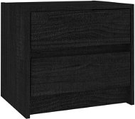 SHUMEE Noční stolek černý 40 × 30,5 × 35,5 cm masivní borové dřevo, 808081 - Noční stolek