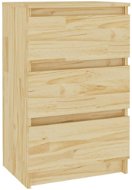 SHUMEE Nočný stolík 40 × 29,5 × 64 cm masívne borovicové drevo, 808083 - Nočný stolík