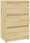 SHUMEE Nočný stolík 40 × 29,5 × 64 cm masívne borovicové drevo, 808083 - Nočný stolík