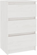 SHUMEE Noční stolek bílý 40 × 29,5 × 64 cm masivní borové dřevo, 808085 - Night Stand