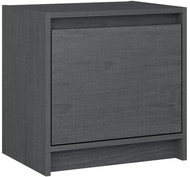 SHUMEE Noční stolek šedý 40 × 30,5 × 40 cm masivní borové dřevo, 808117 - Night Stand