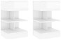 SHUMEE Nočné stolíky 2 ks biele s vysokým leskom 40 × 35 × 65 cm, 808661 - Nočný stolík