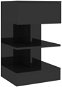 SHUMEE - Nočný stolík čierny s vysokým leskom 40 × 35 × 65 cm drevotrieska, 808662 - Nočný stolík