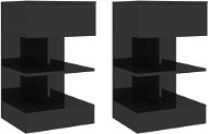 SHUMEE Noční stolky 2 ks černé s vysokým leskem 40 × 35 × 65 cm, 808663 - Noční stolek