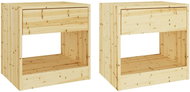 SHUMEE Noční stolky 2 ks 40 × 31 × 40 cm masivní jedlové dřevo, 809211 - Noční stolek