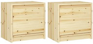 SHUMEE Noční stolky 2 ks 40 × 30,5 × 40 cm masivní jedlové dřevo, 809356 - Noční stolek