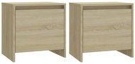 SHUMEE Noční stolky 2 ks dub sonoma 45 × 34 × 44,5 cm dřevotříska, 809870 - Noční stolek