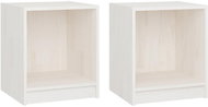 SHUMEE Noční stolky 2 ks bílé 35,5 × 33,5 × 41,5 cm masivní borové dřevo, 809922 - Night Stand