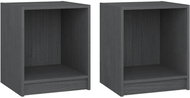 SHUMEE Noční stolky 2 ks šedé 35,5 × 33,5 × 41,5 cm masivní borové dřevo, 809924 - Night Stand