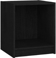 SHUMEE Nočný stolík čierny 35,5 × 33,5 × 41,5 cm masívne borovicové drevo, 809927 - Nočný stolík