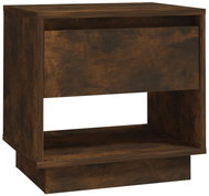 SHUMEE Noční stolek kouřový dub 45 × 34 × 44 cm dřevotříska, 812981 - Noční stolek