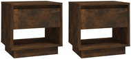 SHUMEE Noční stolky 2 ks kouřový dub 45 × 34 × 44 cm dřevotříska, 812982 - Noční stolek