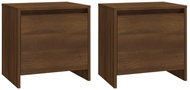 SHUMEE Noční stolky 2 ks hnědý dub 45 × 34 × 44,5 cm dřevotříska, 813049 - Noční stolek