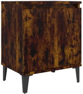 SHUMEE Noční stolek s kovovými nohami kouřový dub 40 × 30 × 50 cm, 813116 - Noční stolek