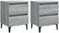 SHUMEE Noční stolky s kovovými nohami 2 ks šedé sonoma 40 × 35 × 50 cm, 813131 - Noční stolek