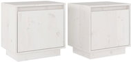 SHUMEE Noční stolky 2 ks bílé 40 × 30 × 40 cm masivní borové dřevo, 813308 - Night Stand