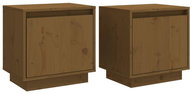 SHUMEE Noční stolky 2 ks medově hnědé 40 × 30 × 40 cm masivní borové dřevo, 813312 - Night Stand