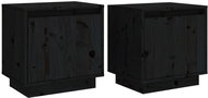 SHUMEE Noční stolky 2 ks černé 40 × 30 × 40 cm masivní borové dřevo, 813314 - Noční stolek