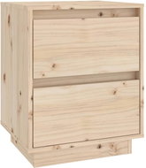 SHUMEE Noční stolek 40 × 35 × 50 cm masivní borové dřevo, 813315 - Noční stolek