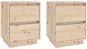 SHUMEE Noční stolky 2 ks 40 × 35 × 50 cm masivní borové dřevo, 813316 - Noční stolek