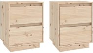 SHUMEE Nočné stolíky 2 ks 40 × 35 × 50 cm masívne borovicové drevo, 813316 - Nočný stolík