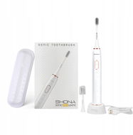 SHONA SONIC PRO bílý - 15 režimů/2 nástavce/800 mAh - Elektrický zubní kartáček